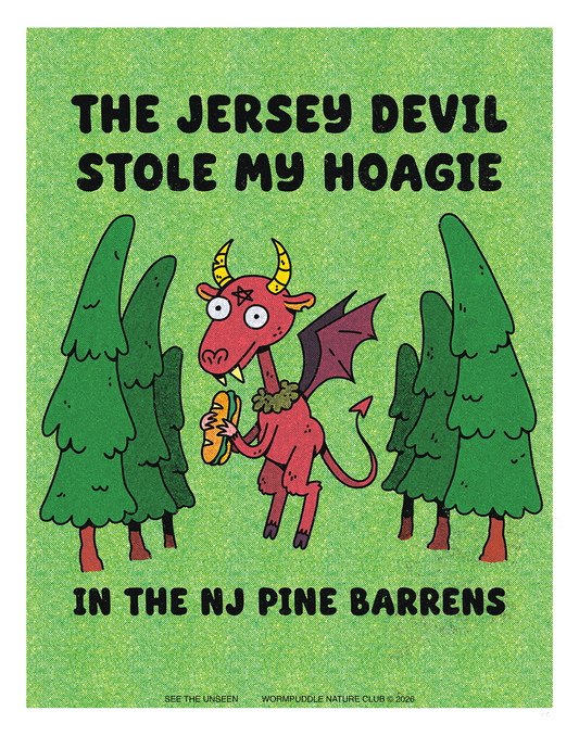 The Jersey Devil Stole my Hoagie Art Print